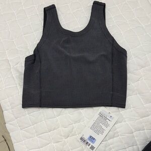 Ribbed Black Crop Top